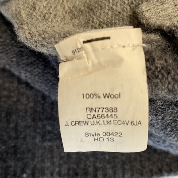 J. CREW Color Block Grey Double Zip Sweater Size Medium - Picture 9 of 14